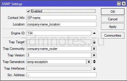 Настройка мониторинга Mikrotik в Zabbix